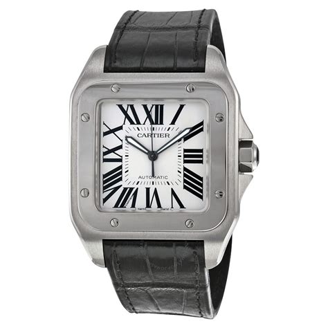 cartier men's w20073x8 santos 100 xl automatic watch replica|cartier santos 100 price.